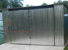 Garaż Blaszany 4×6 – brama dwuskrzydłowa